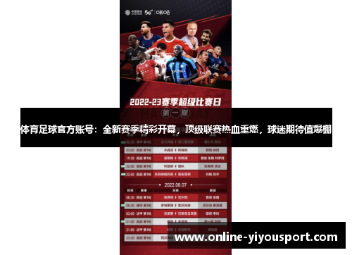 体育足球官方账号：全新赛季精彩开幕，顶级联赛热血重燃，球迷期待值爆棚