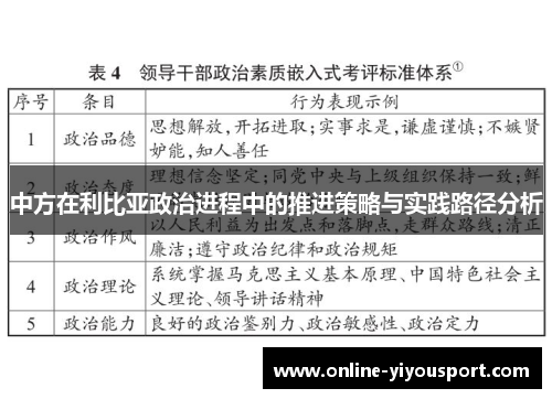 中方在利比亚政治进程中的推进策略与实践路径分析